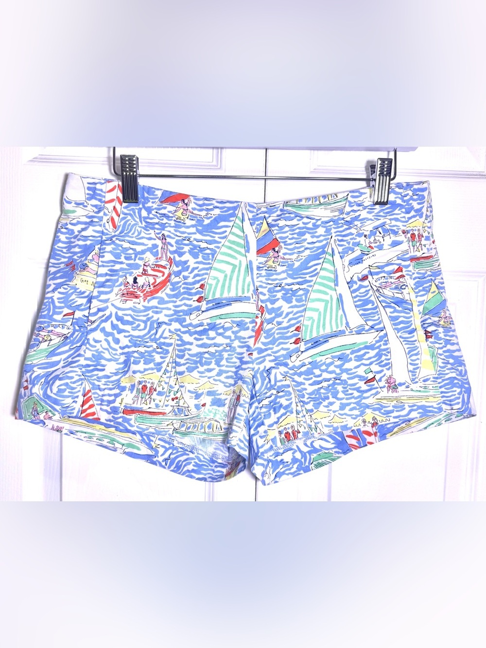 Lilly Pulitzer Callahan Shorts Women’s Size 4 Regatta Sailing Print EUC